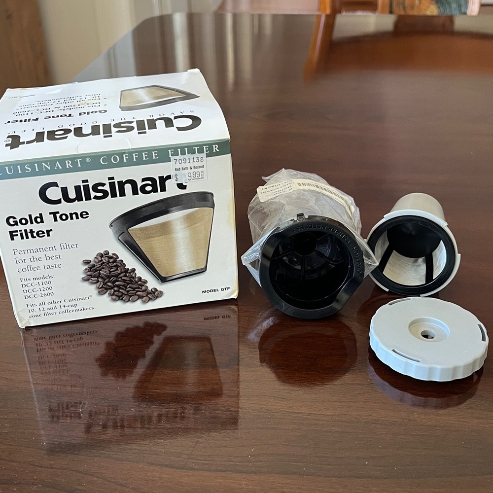 Cuisinart Gold toned filter 2 & K-cup holders 2